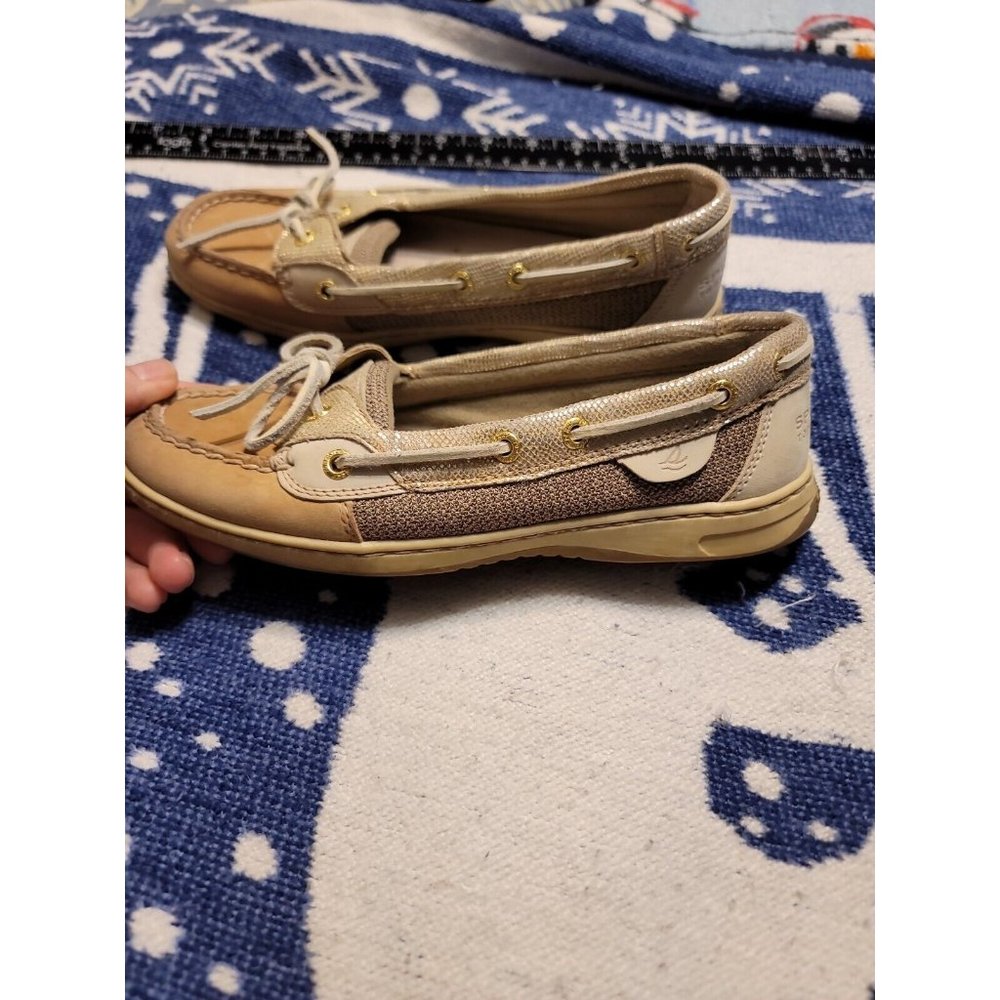 SPERRY TOP-SIDER WOMEN'S ANGELFISH METALLIC PYTHON BOAT SHOE Size 7M STS93484